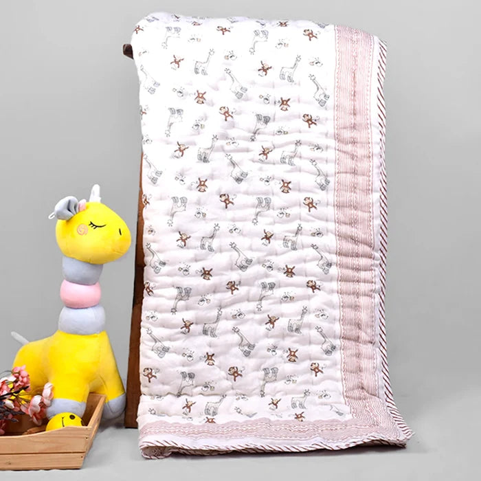 Baby Quilt Organic Cotton | Blanket | 100x150 CM | 0-5 Year | Pack of 1