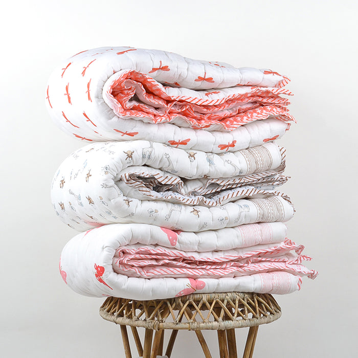 Baby Quilt Organic Cotton | Blanket | 100x150 CM | 0-5 Year | Pack of 1