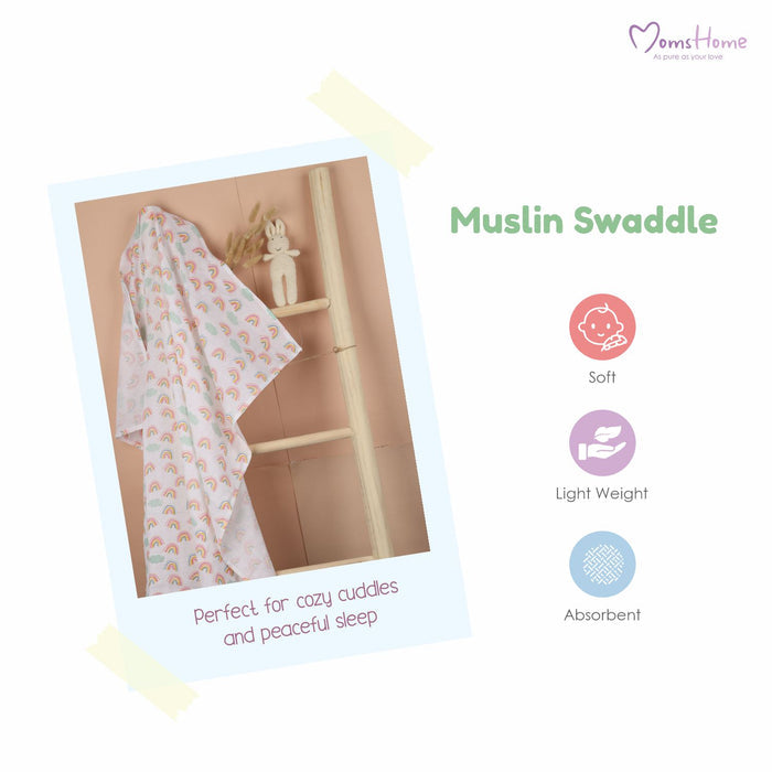 Baby Swaddle Wrap Organic Muslin cotton - 100x100 cm - Pack of 3 -Cute Jungle, Flamingo, Flower