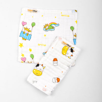 Baby Unisex  Cotton Nappy Time Combo - Multicolor -8 Items