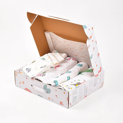 BABY UNISEX SUPERSOFT ORGANIC COTTON MUSLIN -10 PIECES GIFT SET