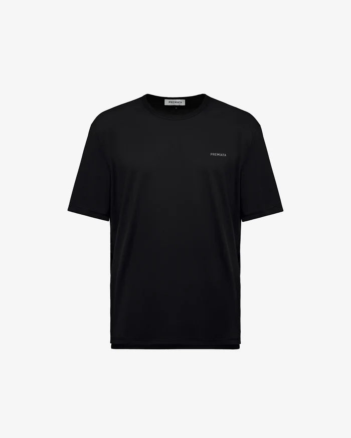 Black Cotton Small Logo T-Shirt