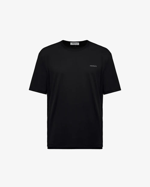 Black Cotton Small Logo T-Shirt