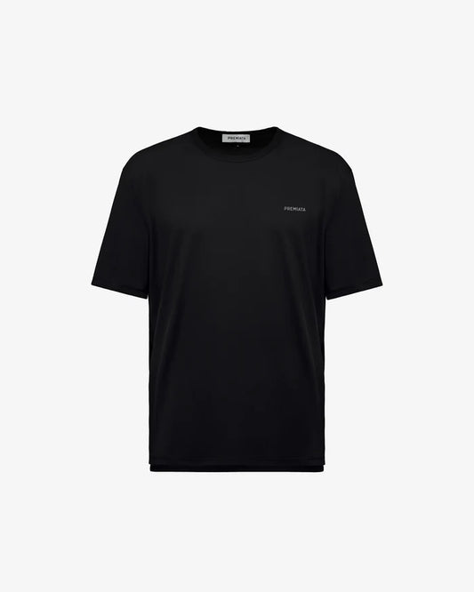Black Cotton Small Logo T-Shirt