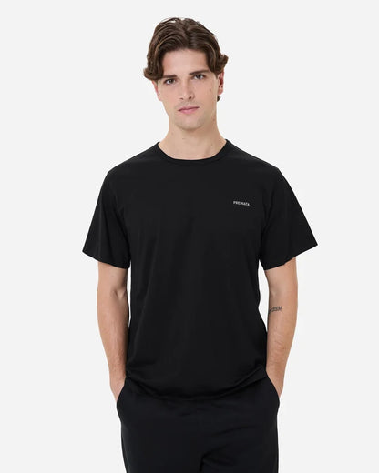 Black Cotton Small Logo T-Shirt