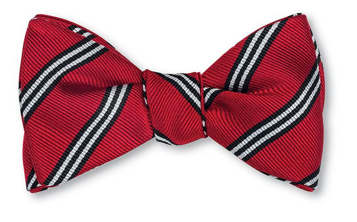 Brooks Stripe Bow Tie (Red)