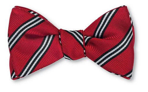 Brooks Stripe Bow Tie (Red)