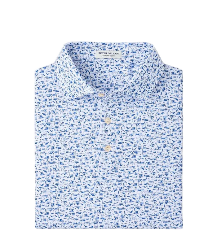 Coastline Performance Jersey Polo (White)