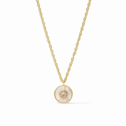 Colette Circle Delicate Necklace (Champagne)