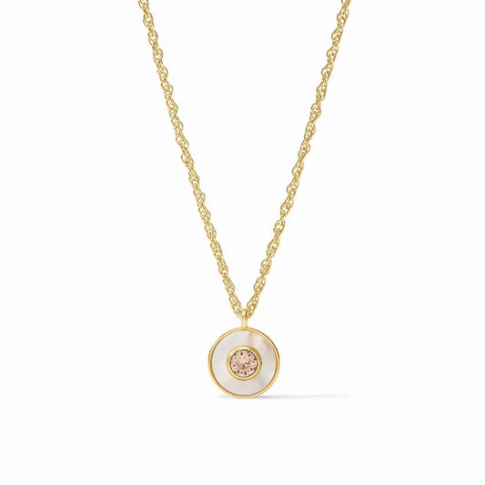 Colette Circle Delicate Necklace (Champagne)
