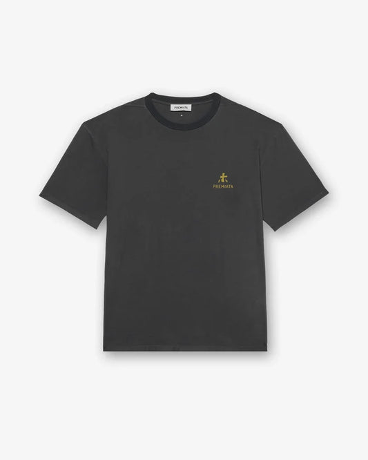 Cotton T-Shirt with Logo Dark Grey