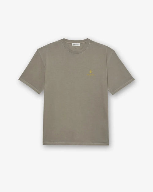 Cotton T-Shirt with Logo Grey