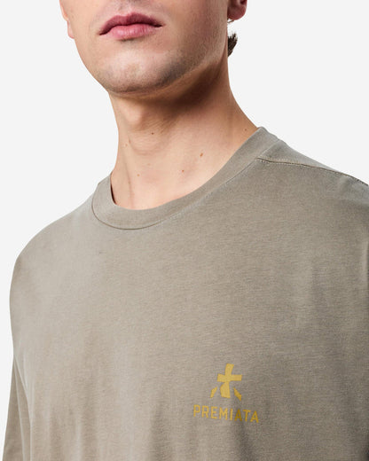 Cotton T-Shirt with Logo Grey