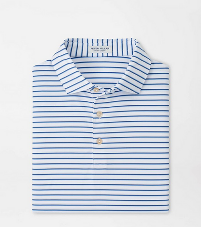 Dunnes Performance Jersey Polo (White/Windsor Blue)