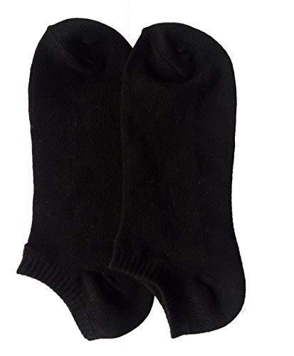 Footprints Organic Cotton Bamboo Low cut Casual Daily wear Socks - Unisex- Pack of 6 Pairs - Black