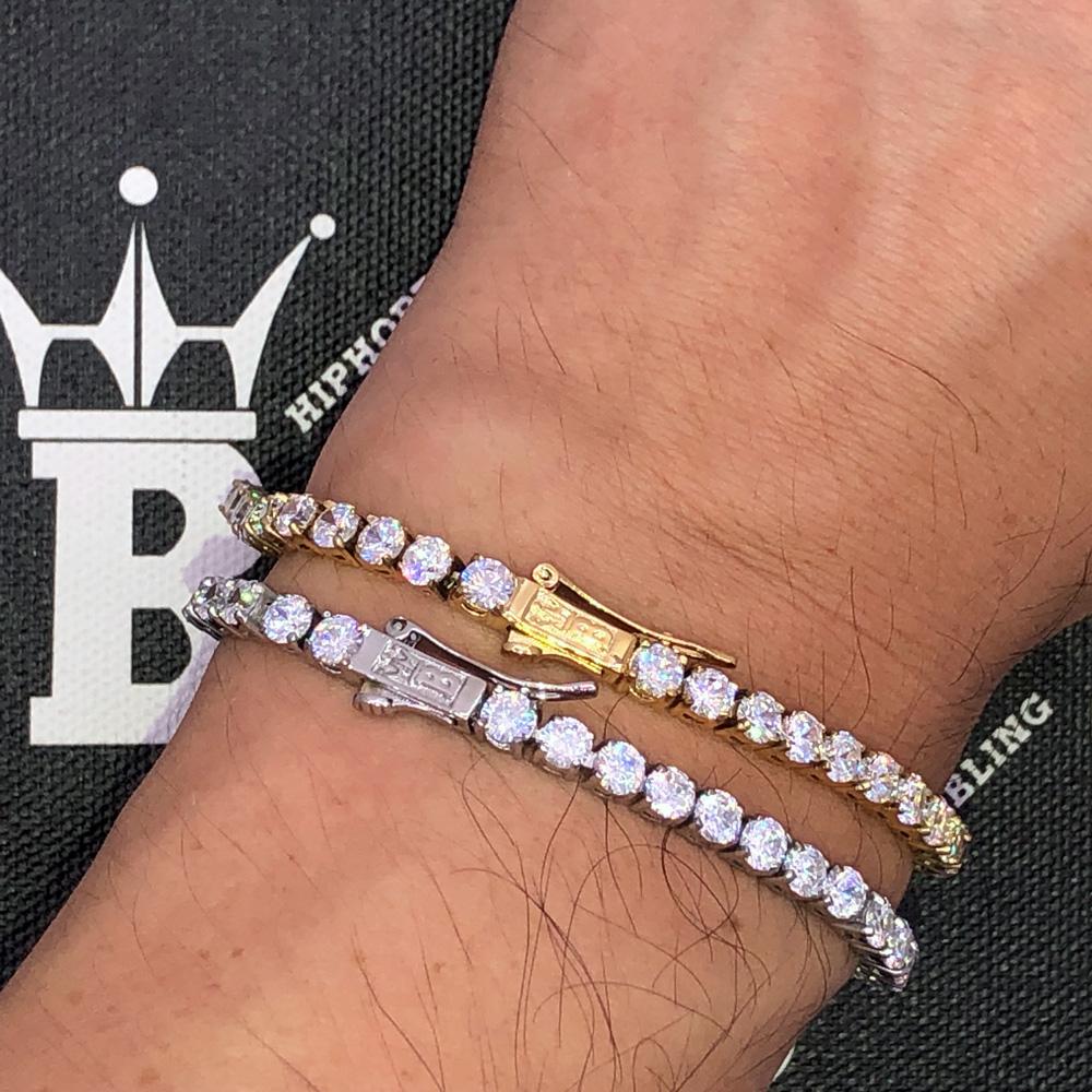 Hip Hop Bling VVS Iced Out Tennis Bracelet 4MM