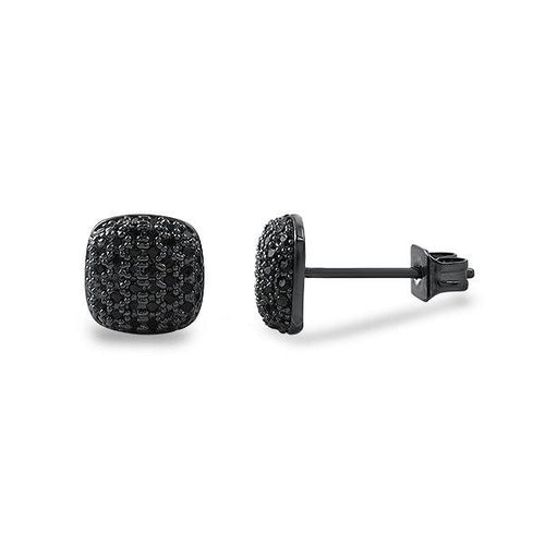 Icey Black Bling Bling Micro Pave CZ Earrings