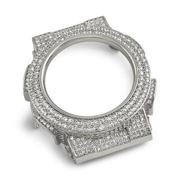 Icey CZ Custom Rhodium Bezel for Casio G Shock GA110