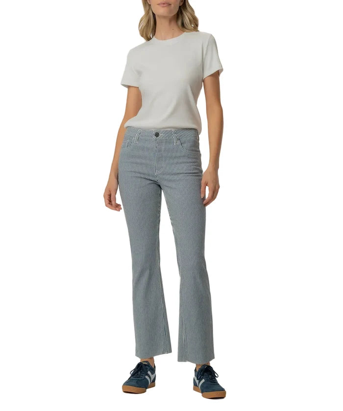 Kelsey High Rise Ankle Flare (Navy/Ivory)