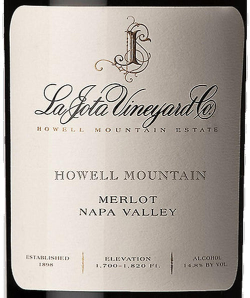 La Jota Merlot Howell Mountain 2019