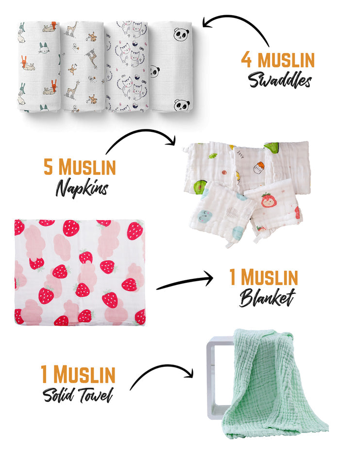 Moms Home Kids Multi 11 Pieces Baby Apparel Gift Set