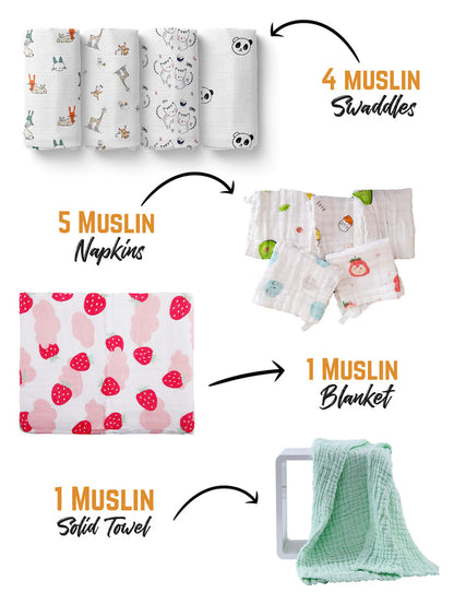 Moms Home Kids Multi 11 Pieces Baby Apparel Gift Set