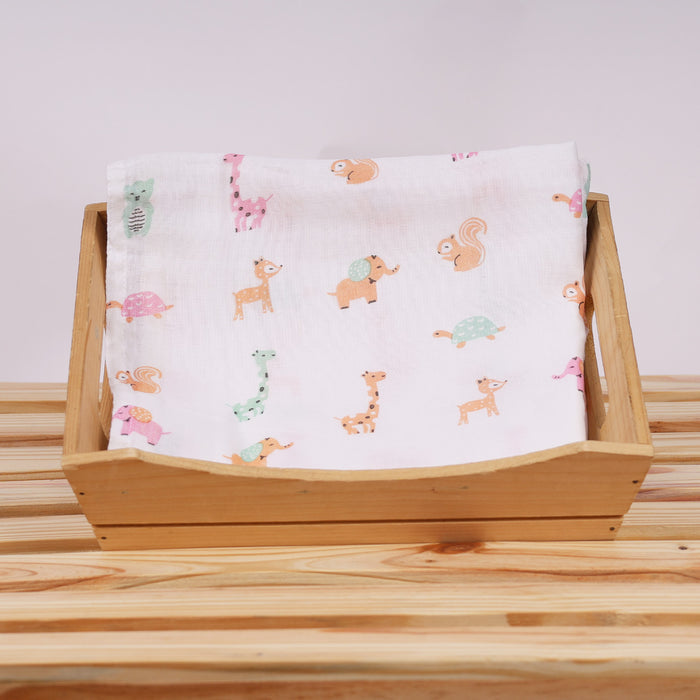 Mom's Home Organic Cotton Baby Muslin Cloth Swaddle | 0-12 Months (Pack of 5)