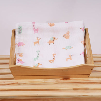 Mom's Home Organic Cotton Baby Muslin Cloth Swaddle | 0-12 Months (Pack of 5)