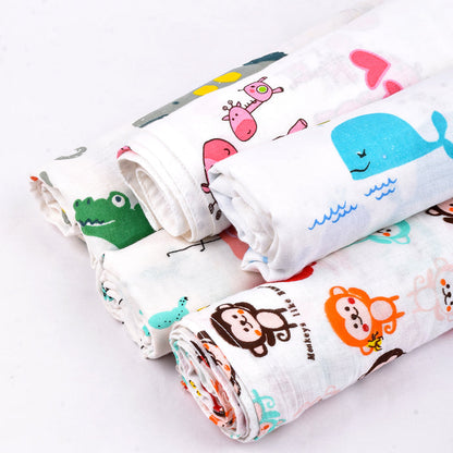 Mom's Home Organic Cotton Baby Muslin Cloth Swaddle | 0-12 Months (Pack of 5)