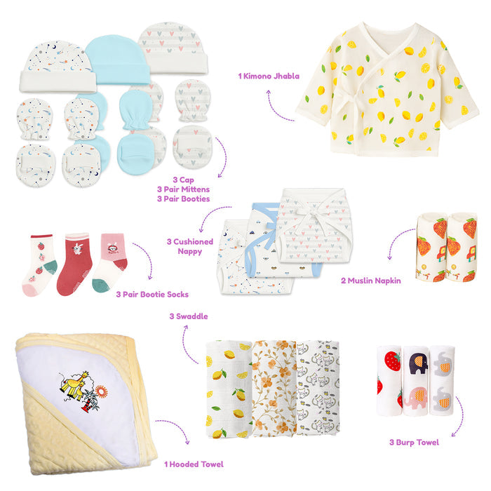 New Born Baby Essentials Gift Combo Box - 25 Items