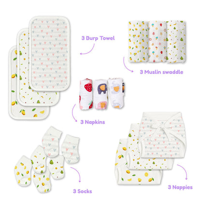 New Born Baby Essentials Gift Combo Box -0-6 Months- 40 Items