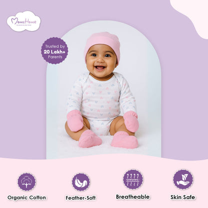 Organic Cotton Baby Essentials Gift Set | Baby Shower Gift Hamper | Baby Clothing Gift Combo | Pack of 7
