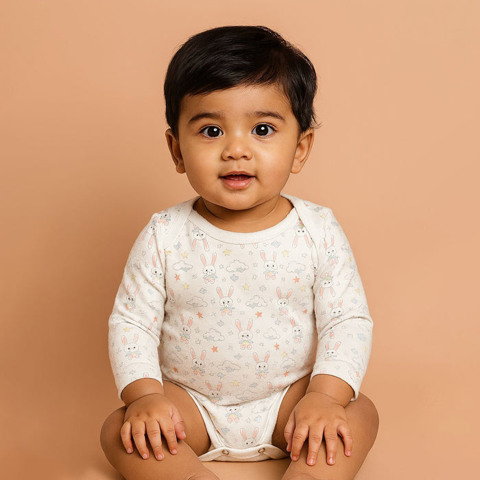 Organic Cotton Baby Full & Half Sleeve Onesie | Little Hearts | Pack of 2