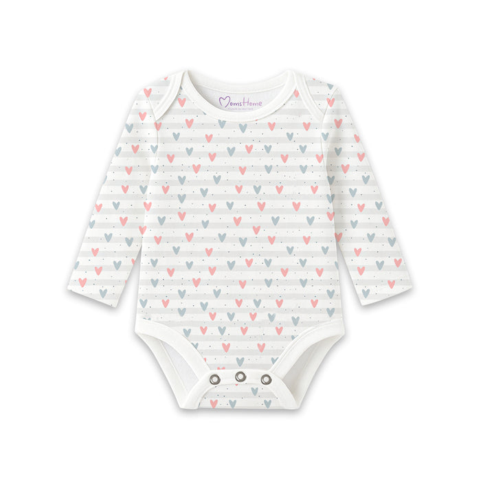 Organic Cotton Baby Full & Half Sleeve Onesie | Little Hearts | Pack of 2