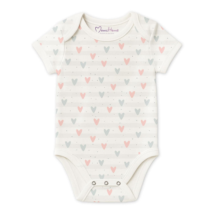 Organic Cotton Baby Full & Half Sleeve Onesie | Little Hearts | Pack of 2