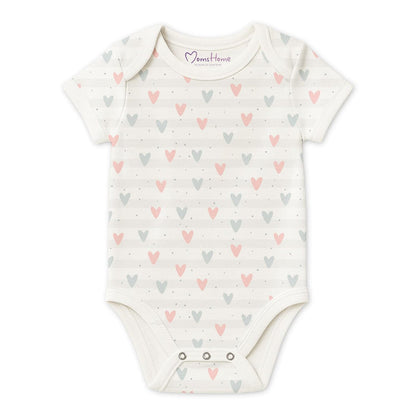Organic Cotton Baby Full & Half Sleeve Onesie | Little Hearts | Pack of 2