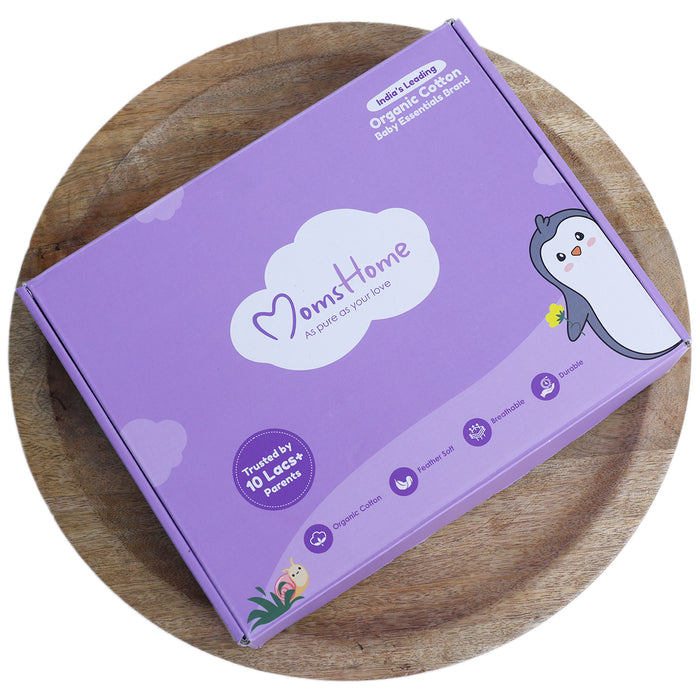 Organic Cotton Diaper Gift Combo Set For New Born Baby | Pack of 12 | Mix Desgin | 0- 6 Months