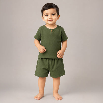 Organic Cotton Kids Co-Ord Set | T- Shirt & Short | Pack of 1