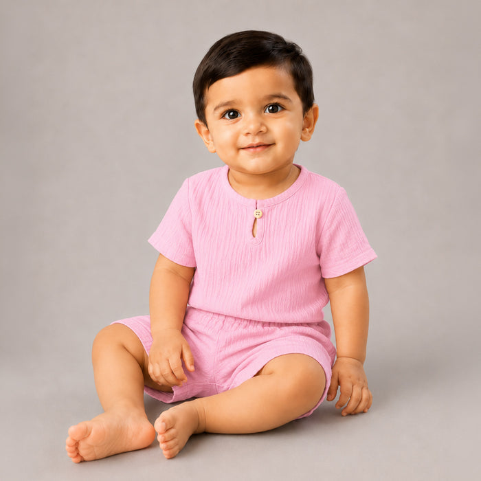 Organic Cotton Kids Co-Ord Set | T- Shirt & Short | Pack of 1
