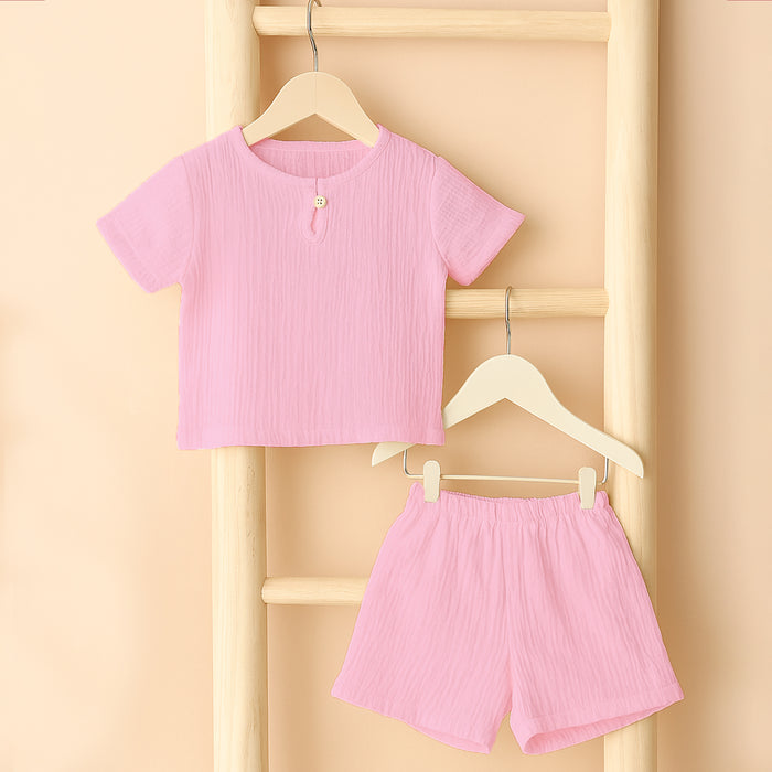 Organic Cotton Kids Co-Ord Set | T- Shirt & Short | Pack of 1