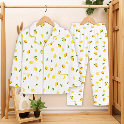 Organic Cotton Kids Pajama Set Combo | Night Suit | Sleepwear | Lemon