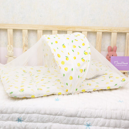 Organic Cotton Muslin Foldable Mosquito Net Bedding | 0-9 Months | Pack of 1