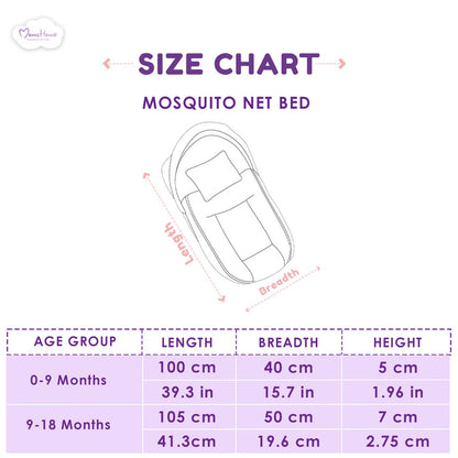Organic Cotton Muslin Foldable Mosquito Net Bedding | Blossom