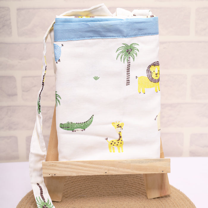 Organic Cotton Muslin Nursing Cover For Breastfeeding Feeding Apron - Lion |100x70 Cm |Pack of 1 |