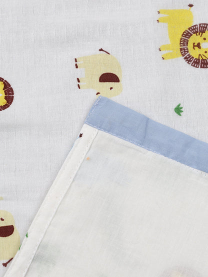 Organic Cotton Muslin Nursing Cover For Breastfeeding Feeding Apron - Lion |100x70 Cm |Pack of 1 |
