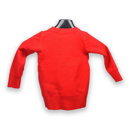 Organic Cotton Unisex Baby Winter Sweaters Dinosaur Red