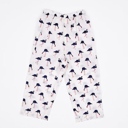 Organic Cotton Unisex Kids Pajama Set Combo | Night Suit | Sleepwear | Blue  Flamingo