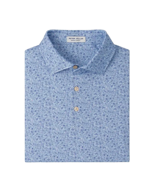 Parker Performance Jersey Polo (Stream Blue)