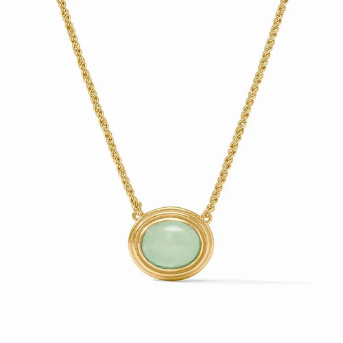 Portofino Solitaire Necklace (Aqua Jade)