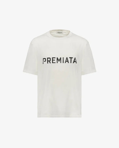 White Cotton Printed T-Shirt